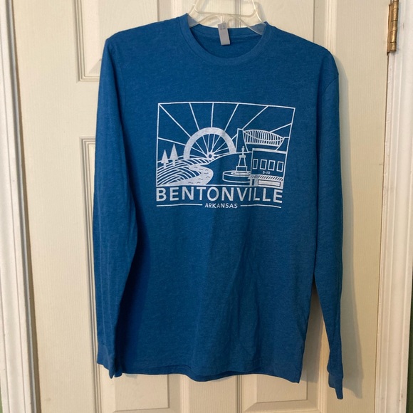 Next Level Apparel Bentonville Arkansas tee shirt size S small blue cotton blend - Picture 1 of 5